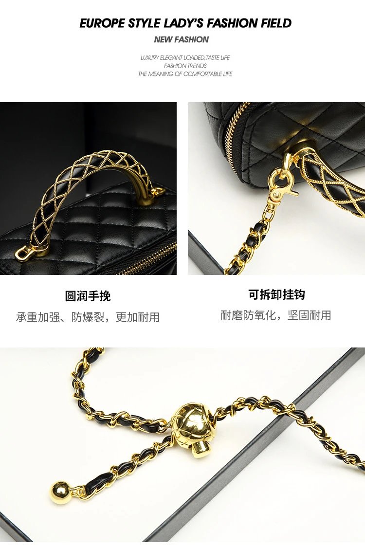 Chanel Coco Handle Black Quilted Leather Chain Handbag - 11