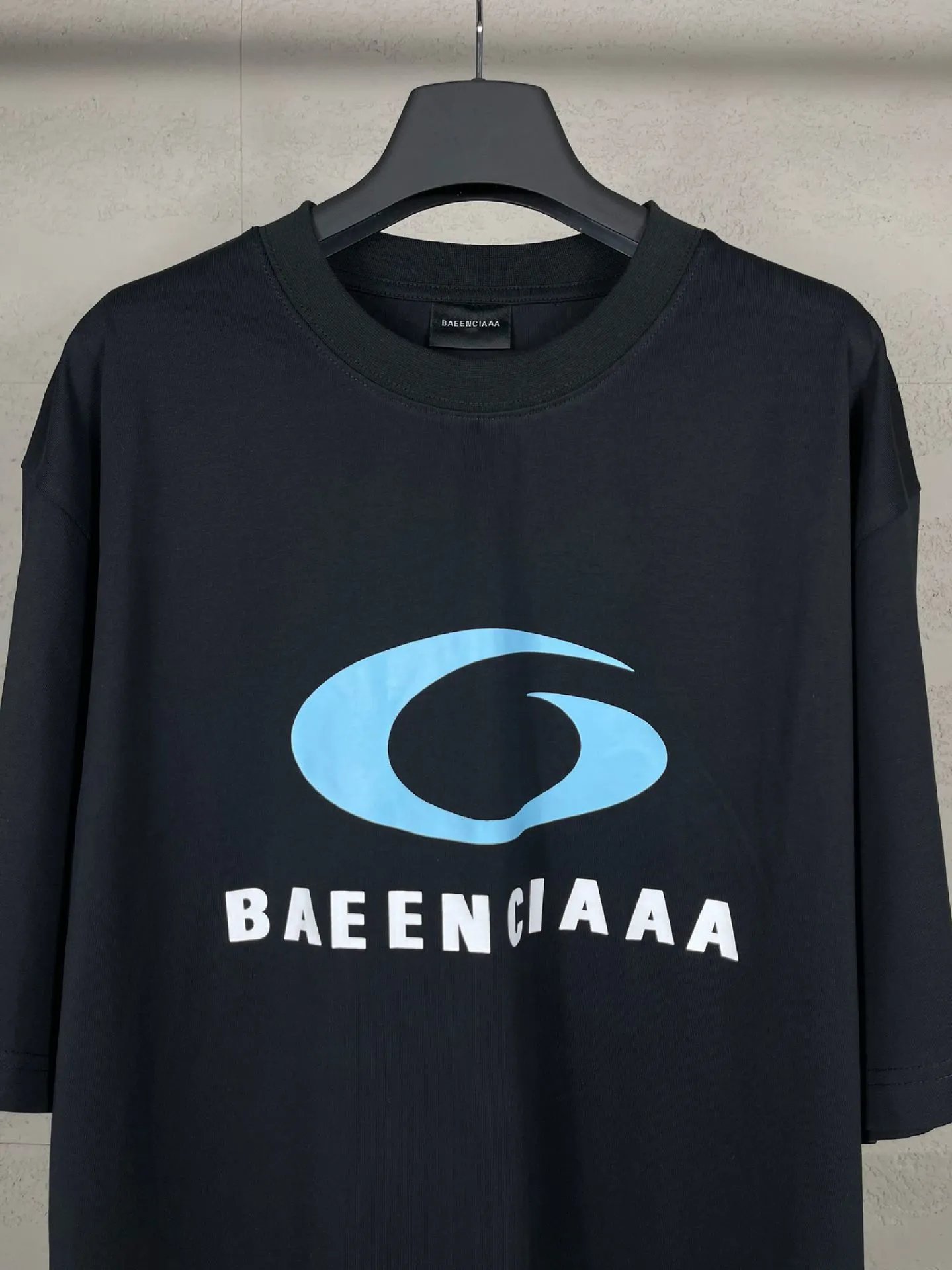 Balenciaga Logo Print Oversized T-Shirt Gray - 10
