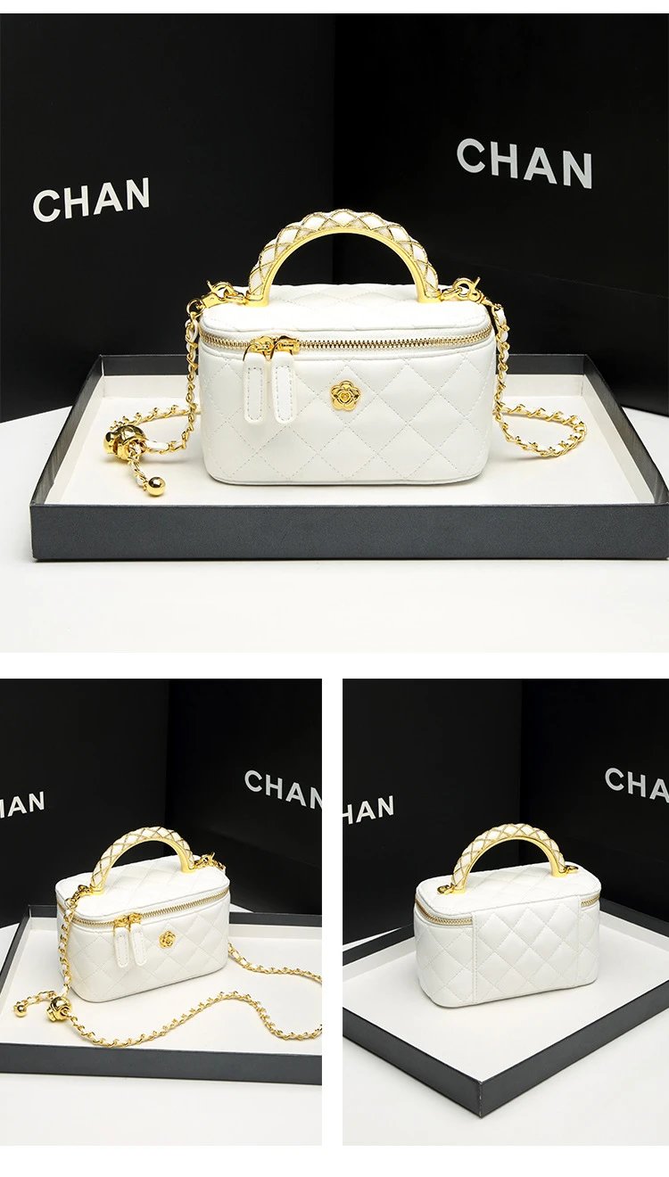 Chanel Coco Handle Black Quilted Leather Chain Handbag - 19