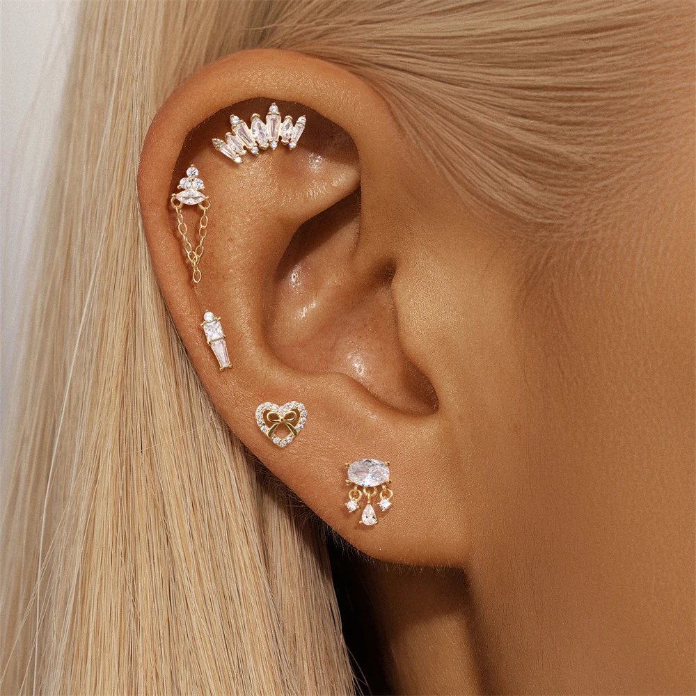 Design S925 Sterling Silver Dolphin Cartilage Earring Jewelry - 26