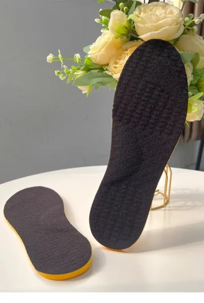 Design Orthotic Insole for O / X Leg and Foot Pronation Correction Gray Yellow Shoes - 16