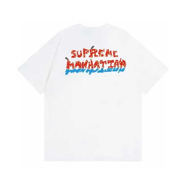 Supreme Manhattan Graphic Print White T-Shirt - 1