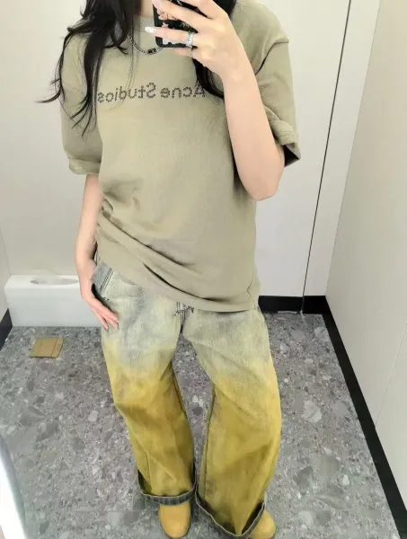 Acne Studios Stockholm 1996 Olive Green T-Shirt - 33