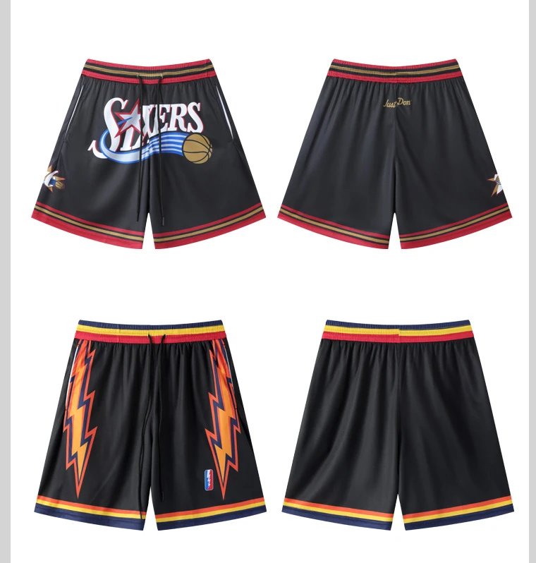 NBA x Mitchell & Ness Lightning Bolt Shorts Black - 10