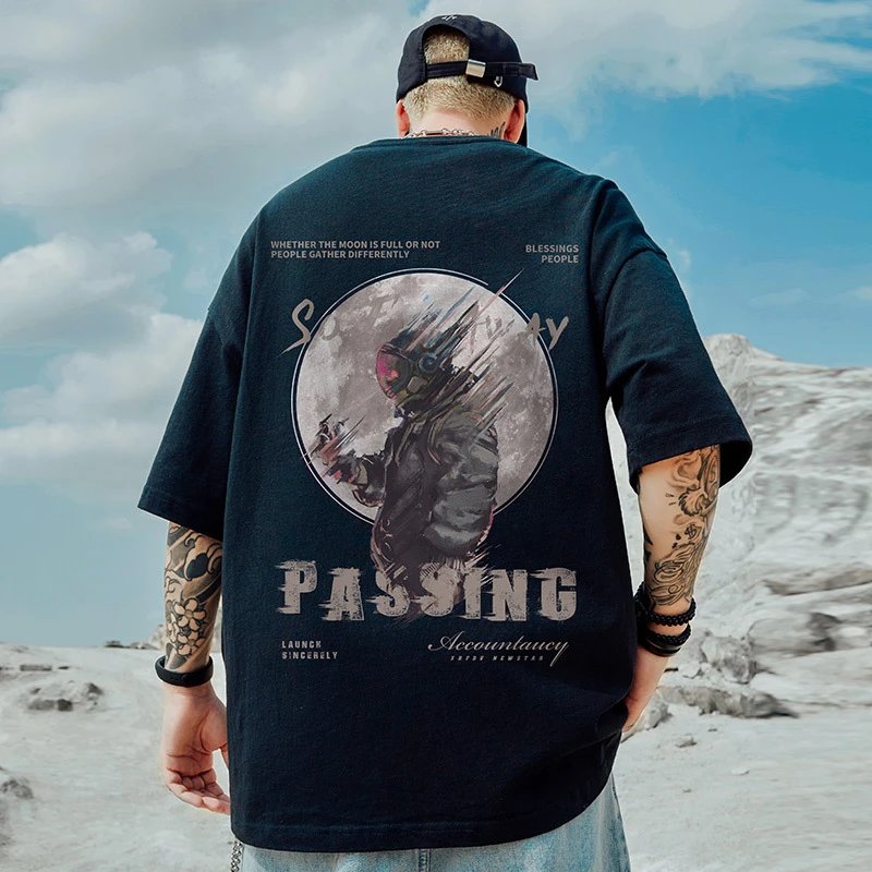 Oversized Polyester Print Short Sleeve T-Shirt M-8XL photo 8