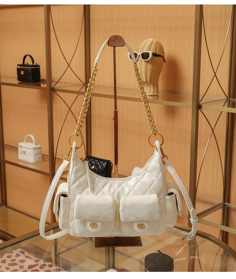 Chanel Quilted Hobo Bag Black with Gold Hardware - 8