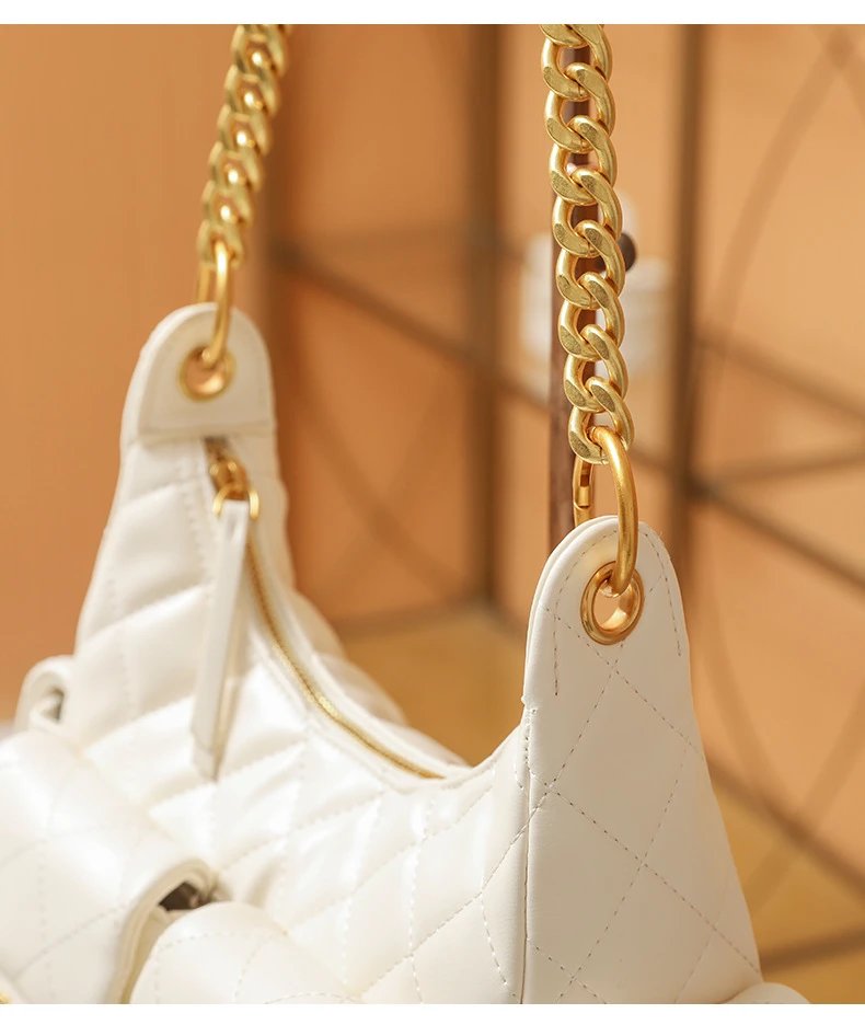 Chanel Quilted Hobo Bag Black with Gold Hardware - 23