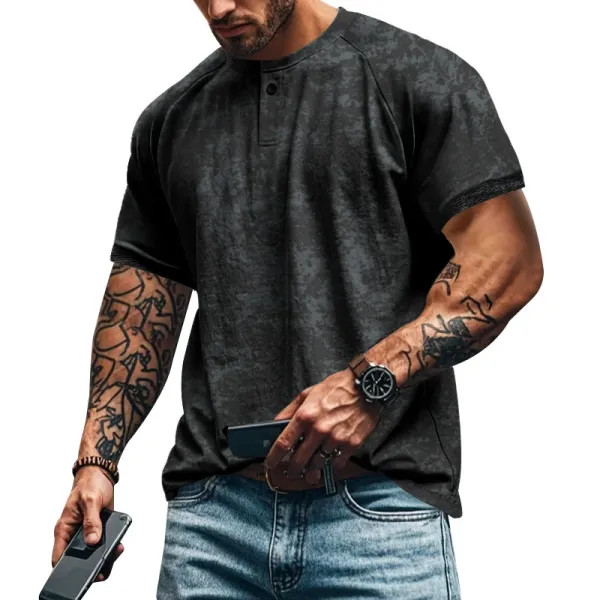 Design Henley T-Shirt Army Green T-Shirt - 11