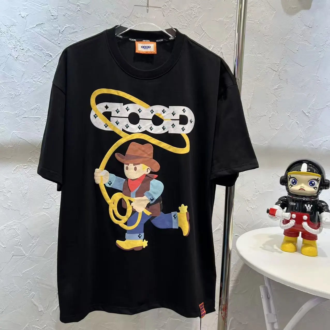 GOOD BRAND Cowboy Lasso Graphic Black T-Shirt