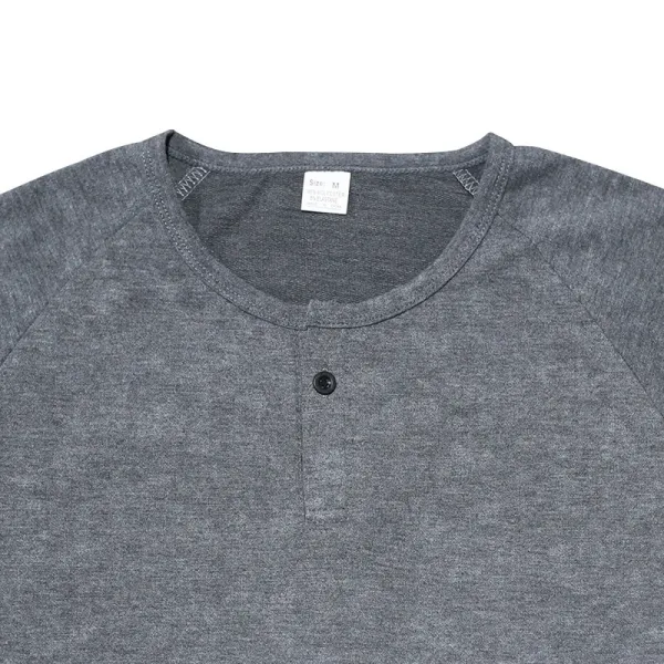 Design Henley T-Shirt Army Green T-Shirt - 35