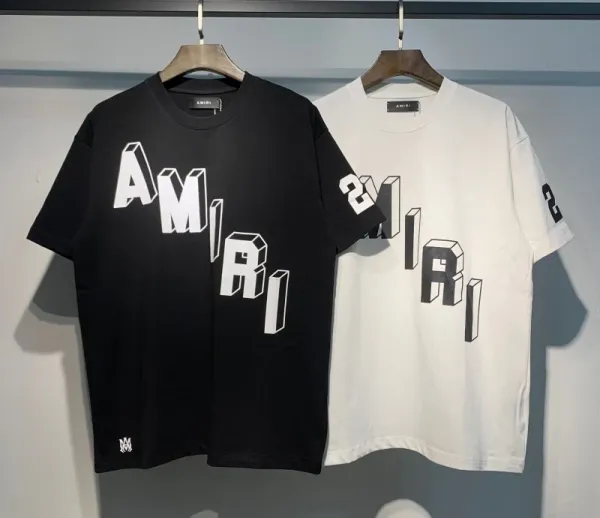 Amiri Floral Logo Black T-Shirt - 20