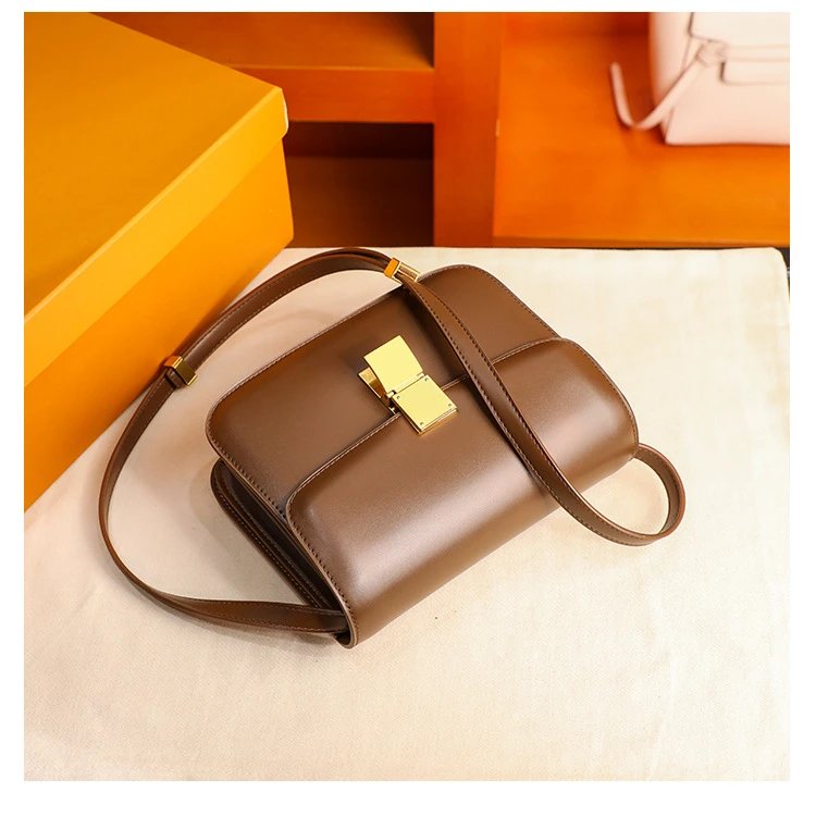 Celine Triomphe Mini Brown Leather Crossbody Bag - 19