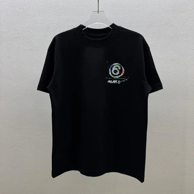 Maison Margiela Logo Embroidered T-Shirt White and Black - 18