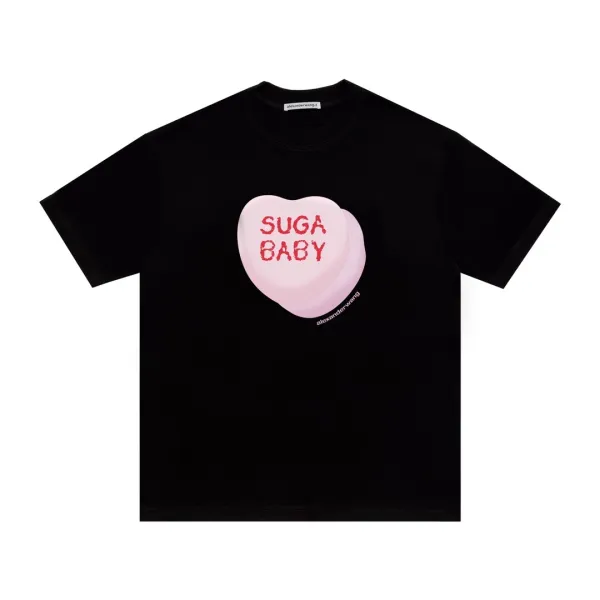 Alexander Wang Graphic Print Black T-Shirt - 42