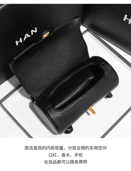 HAN Mini Barrel Crossbody Bag White - 13