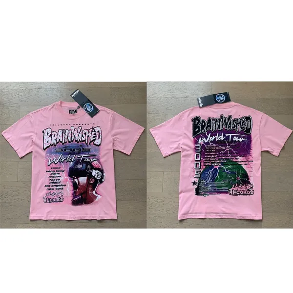 Hellstar Records Brainwashed 3005 World Tour Pink T-Shirt - 1