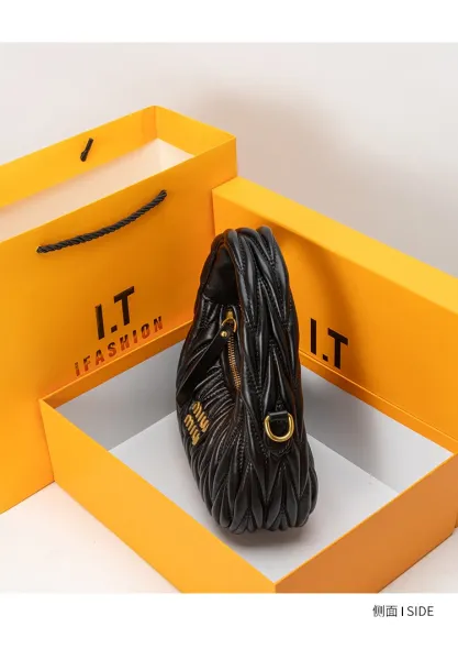 Miu Miu Matelassé Hobo Bag Black - 13
