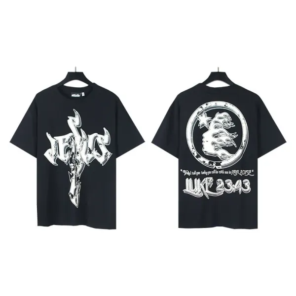 Design Jesus Cross Graphic Black T-Shirt - 1
