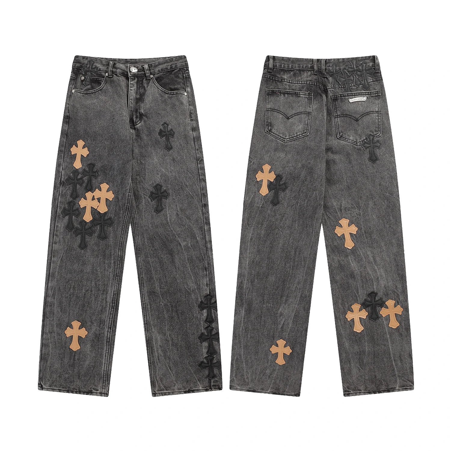 Chrome Hearts Cross-Embroidered Beige Cargo Pants - 18