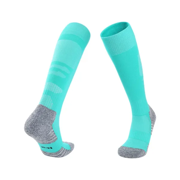 Design Performance Knee-High Socks Turquoise Gray Socks - 1