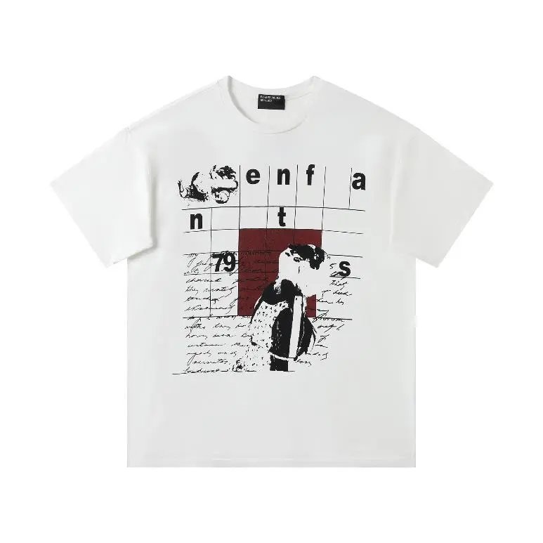 Design Erdem x Lo-fi Burn Graphic Print White T-Shirt T-Shirts - 5