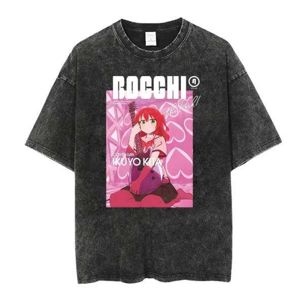 Design Rocchi x Bocchi the Rock! Ikuyo Kita Graphic Oversized T-Shirt T-Shirts - 1