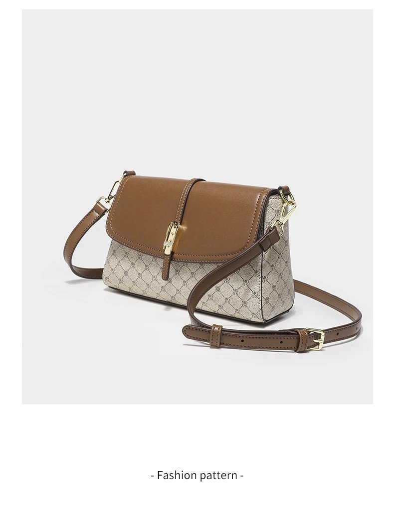 Design Luyis & Monlisa Crossbody Bag Beige Monogram Print Shoulder Bag Crossbody Bags - 17