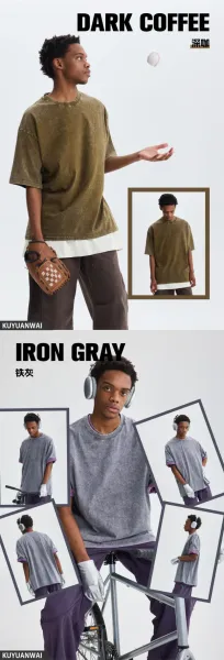 Design Acid Wash Gray T-Shirt - 18
