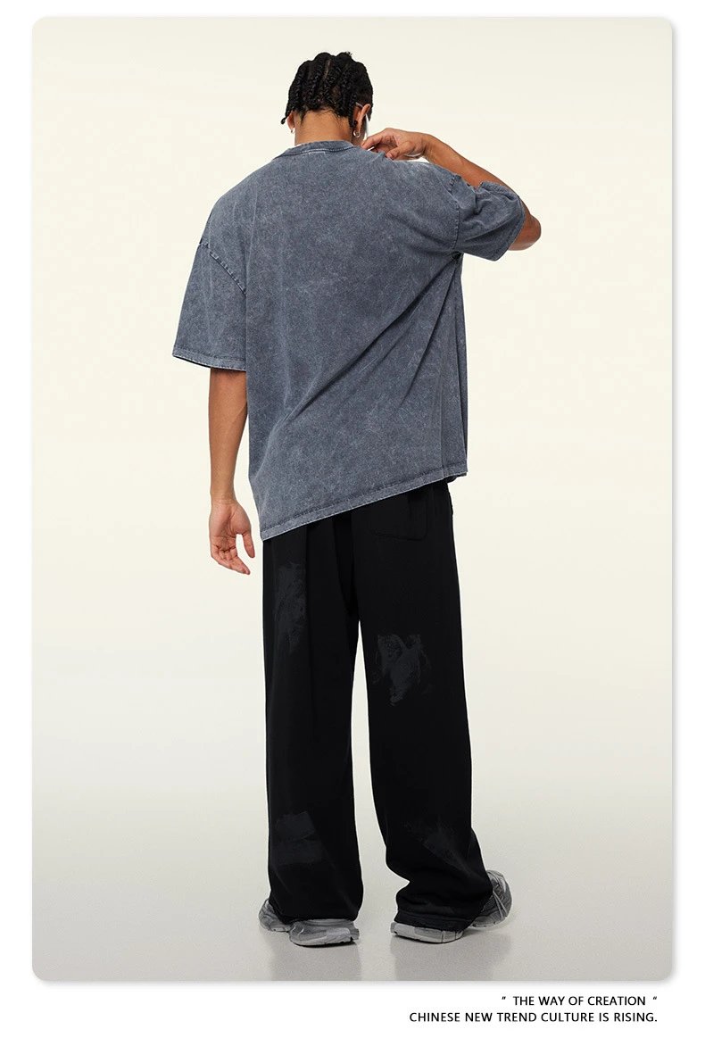 Design Beingmove Washed Beige Oversized T-Shirt T-Shirts - 41