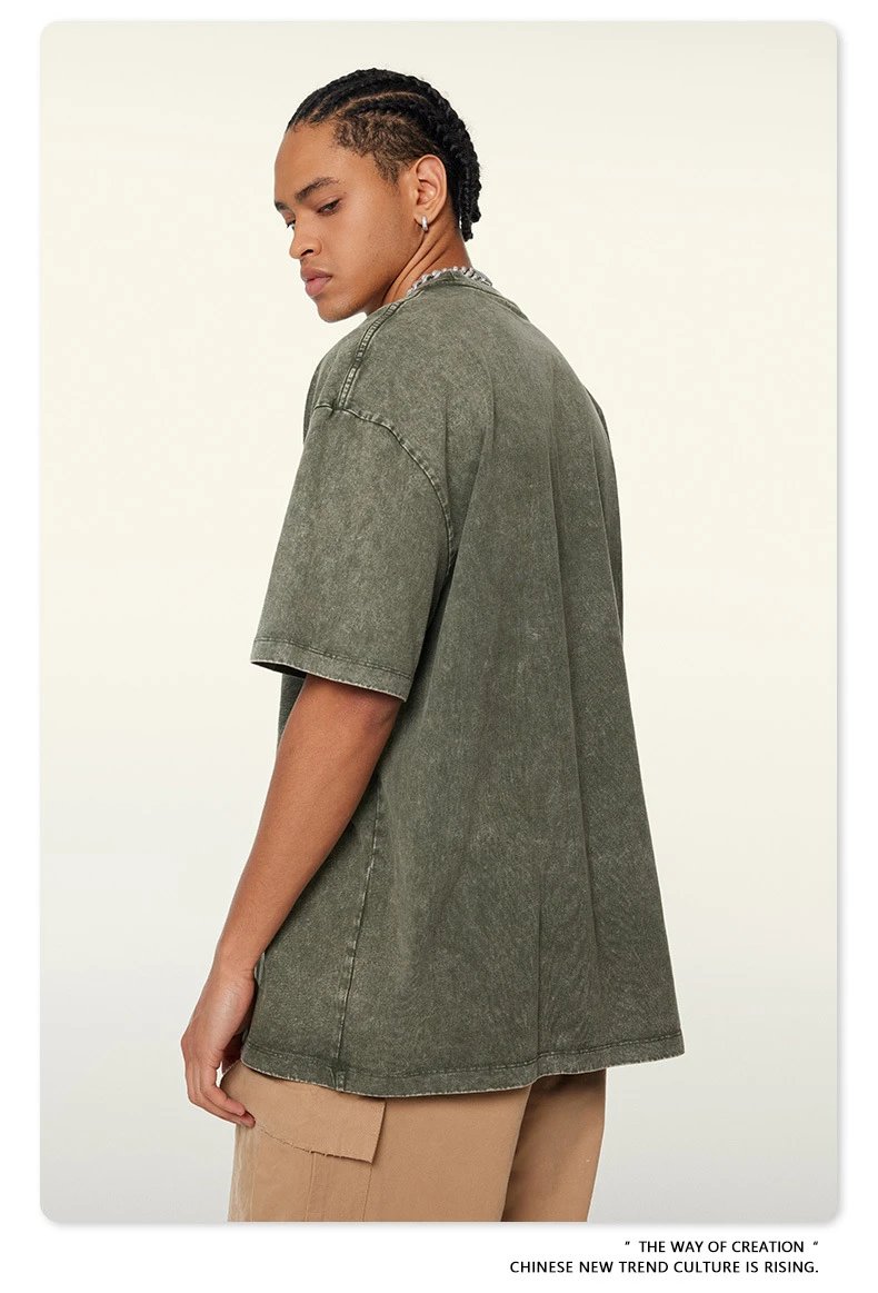 Design Beingmove Washed Beige Oversized T-Shirt T-Shirts - 47