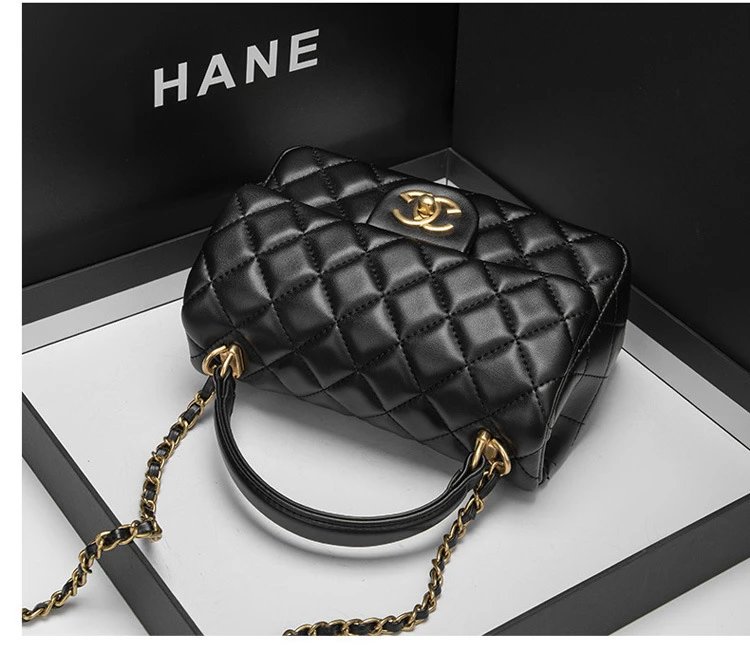 Chanel Mini Flap Bag Black Quilted Leather Chain Shoulder Bag - 16