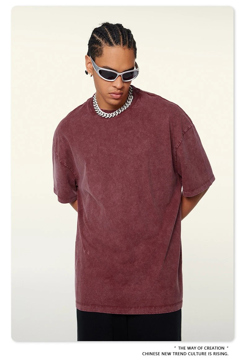 Design Beingmove Washed Beige Oversized T-Shirt T-Shirts - 61