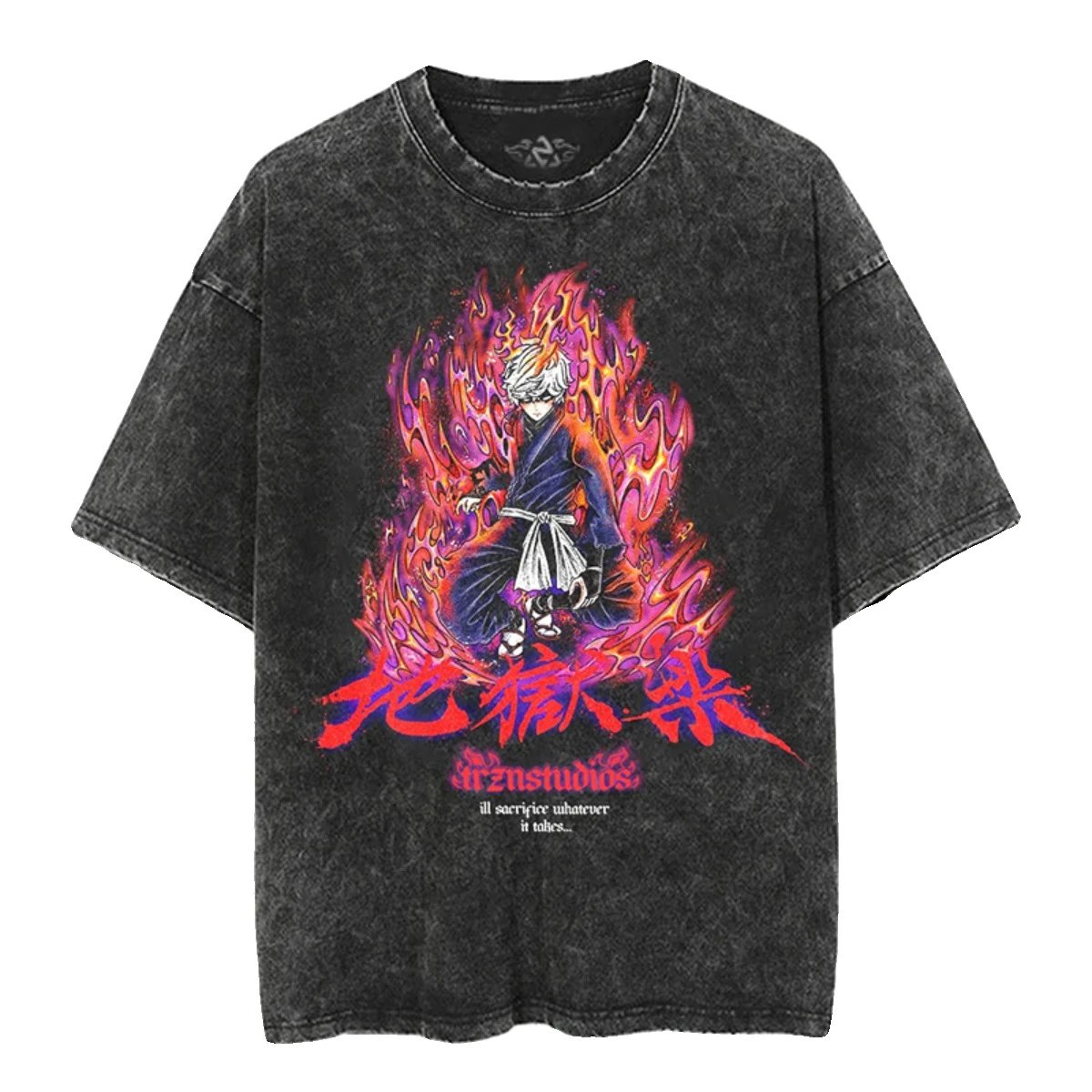 Hellstar Studios Unohara Acid Wash Black T-Shirt - 20
