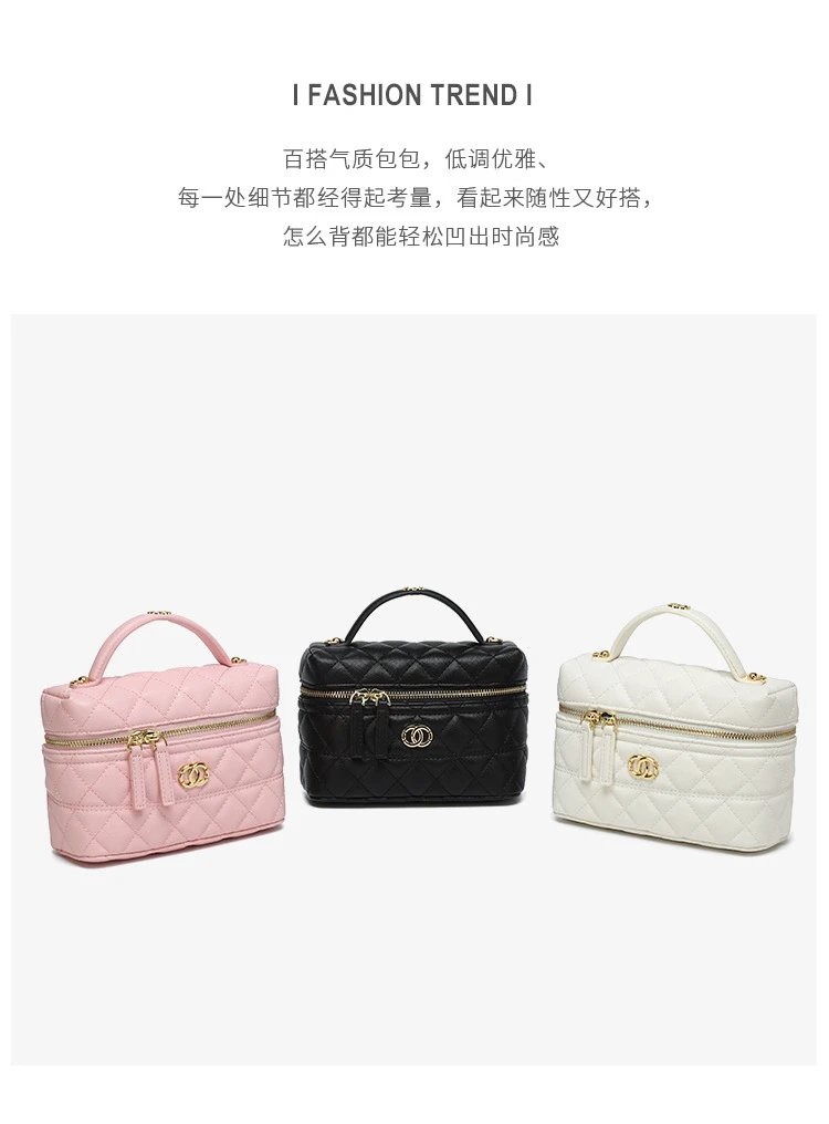 Chanel Mini Vanity Bag Pink Quilted Leather Handbag - 6