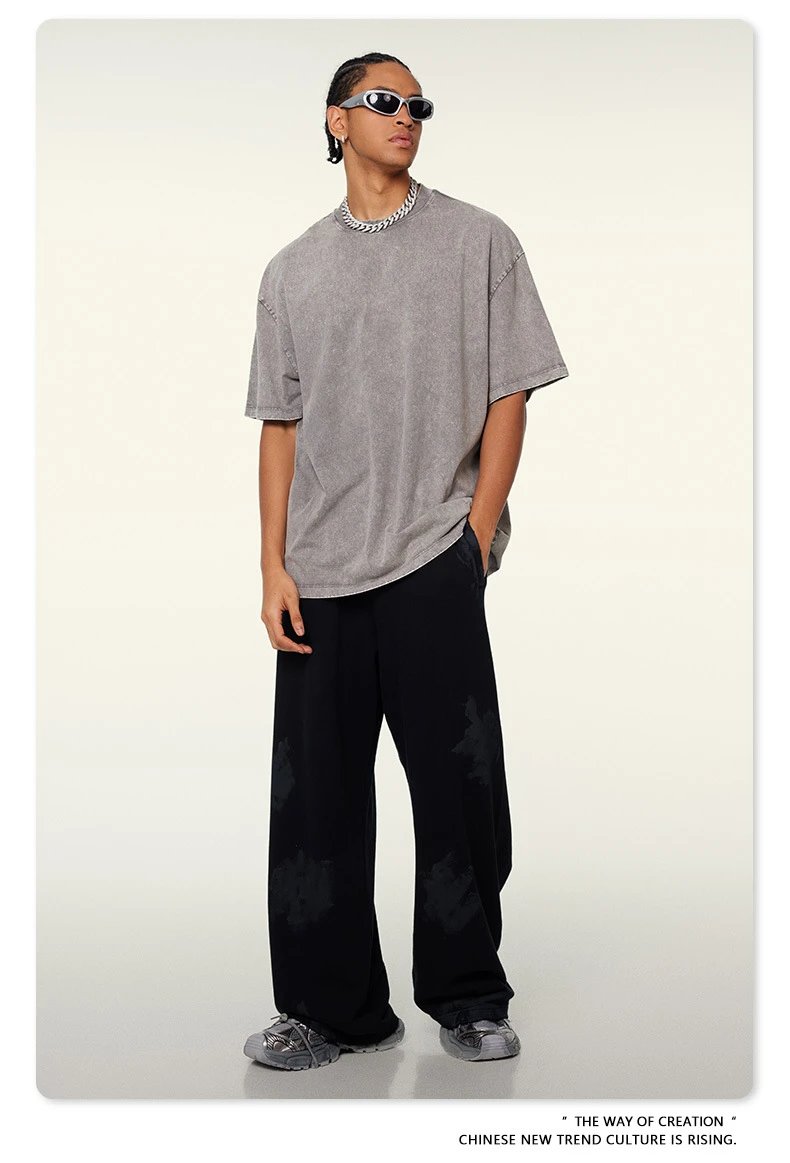 Design Beingmove Washed Beige Oversized T-Shirt T-Shirts - 83