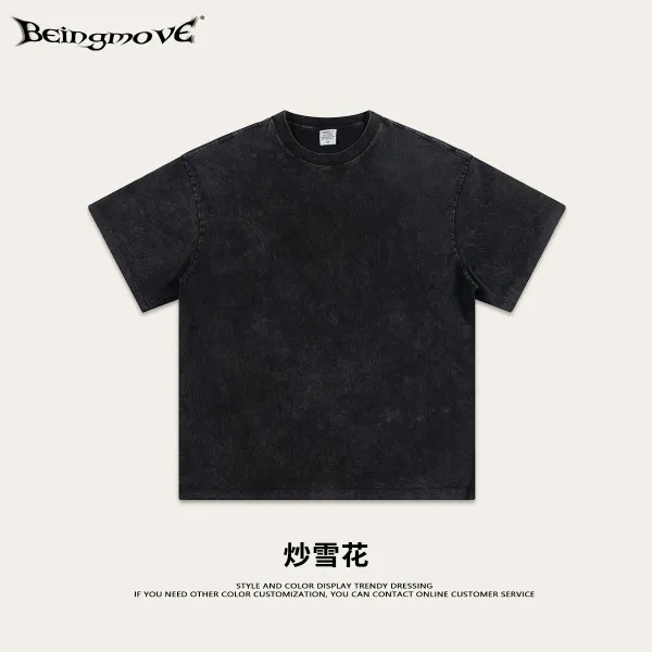 Design Beingmove Snowflake Wash Black T-Shirt T-Shirts - 1