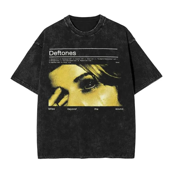 Design Deftones Miles Beyond the Sound Graphic T-Shirt Black T-Shirts - 1