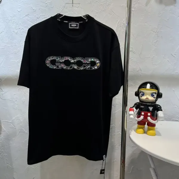 GCDS The Universe Couldn't Keep a Secret Rhinestone Embellished White T-Shirt - 19