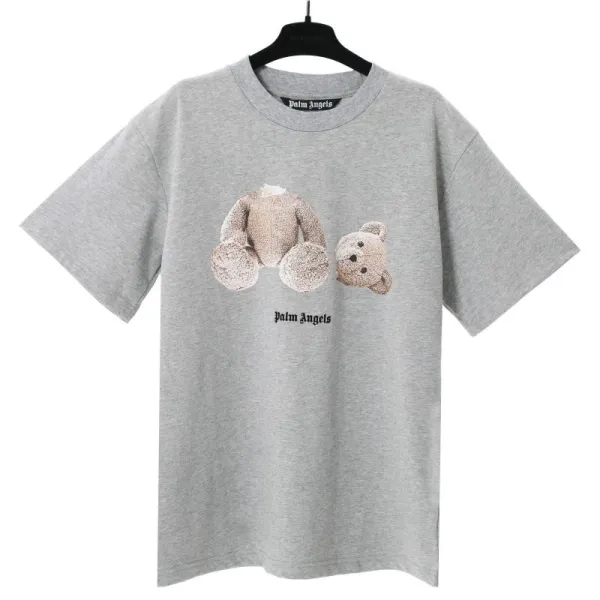 Palm Angels Teddy Bear Graphic Gray T-Shirt - 1