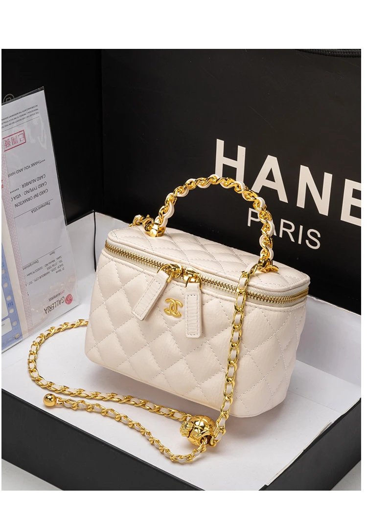 Chanel Mini Coco Handle Black Quilted Leather Chain Bag Handbags - 5