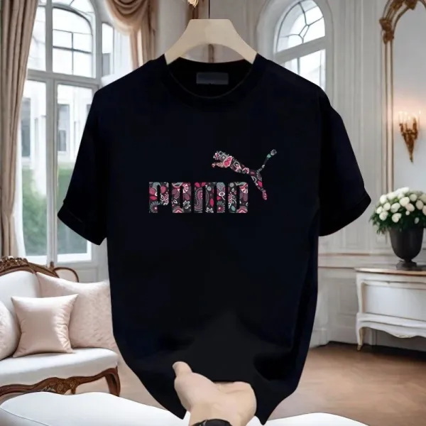 Puma Graphic Logo Print Black T-Shirt - 8