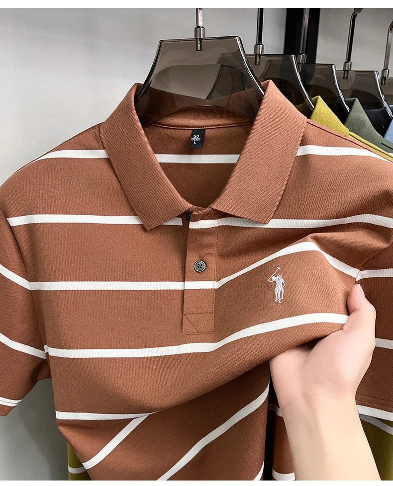 Polo Ralph Lauren Striped Polo Shirt Army Green - 23