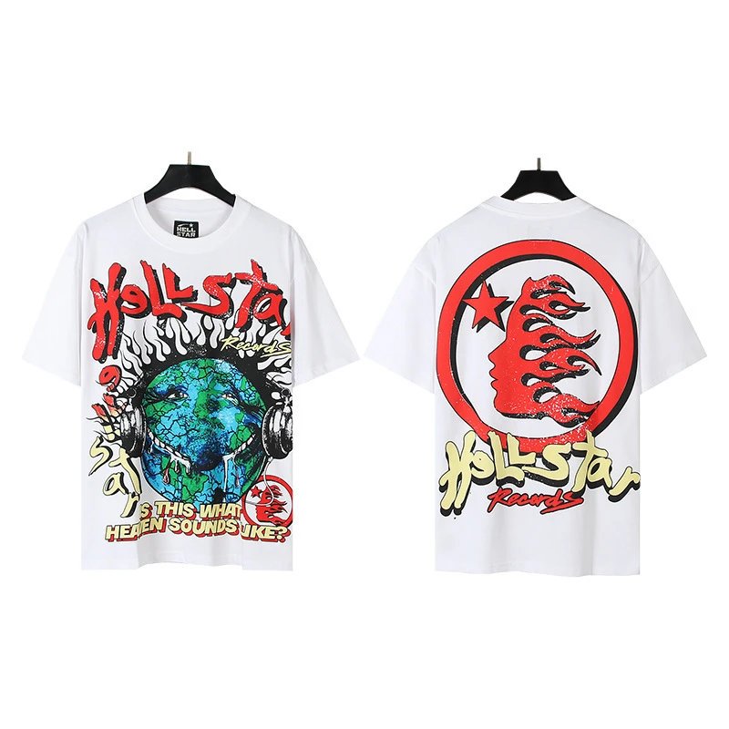 Hellstar Brainwashed Newspaper Print T-Shirt White - 13