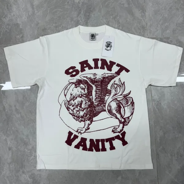 Design Saint Vanity Graphic Print Red T-Shirt T-Shirts - 10