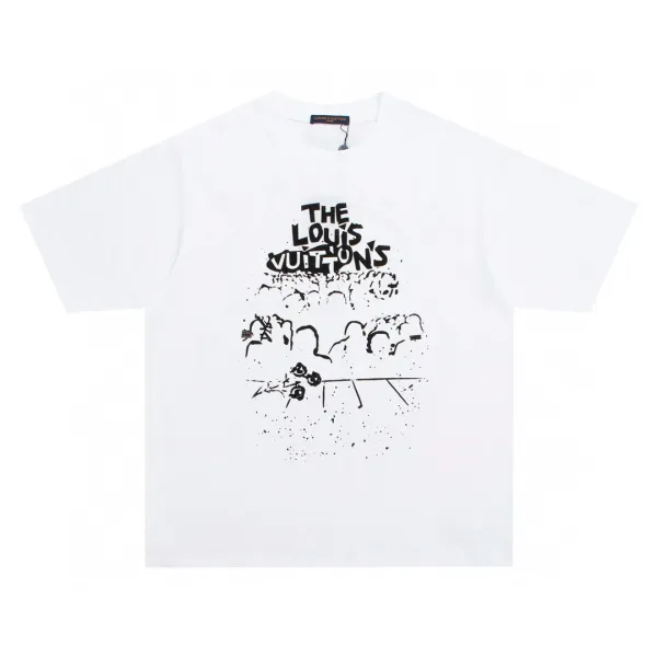Louis Vuitton Graffiti Print White T-Shirt - 7