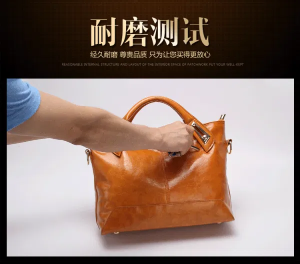 Design Patent Leather Hobo Bag Black Handbag - 14