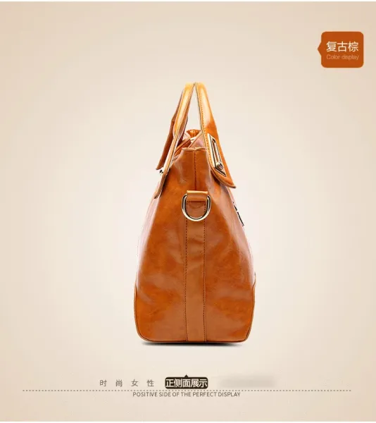 Design Patent Leather Hobo Bag Black Handbag - 26