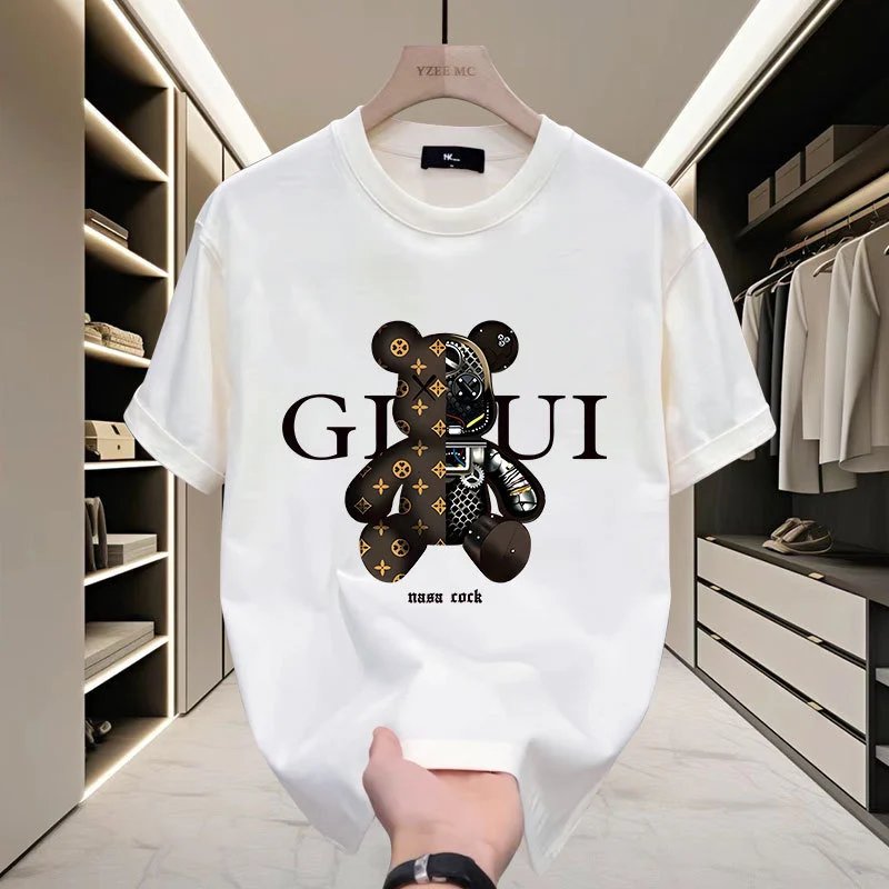 Design Gucci Bear Print White T-Shirt T-Shirts - 3