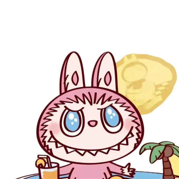 Design Pink Bunny Character Illustration Digital Art Clothing - 1