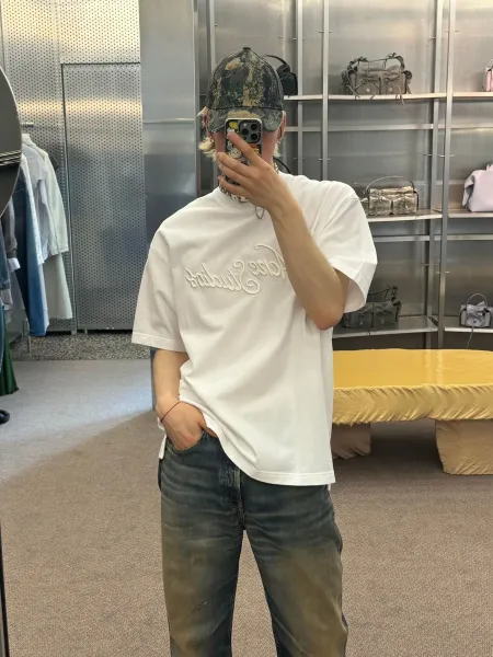 Acne Studios Heart Logo Oversized T-Shirt Pink - 33